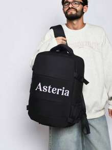 Customizable Personal Name Handheld Luggage 40x20x25 Aviation Travel Backpack Small Airplane Suitcase Unisex, Fashionable Embroidery Craft, 14-Inch Laptop Backpack For School, Hiking, Work, Suitable For Office, Outdoor, Travel, College, Elementary, Middle, High School, Work, Business, Commuting, Sports Venue, Sports - Multicolor - View 11