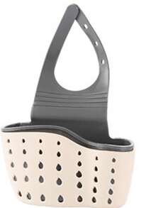 1 件大容量悬挂式储物袋，可重复使用袋，坚固的水果蔬菜袋，可清洗的壁挂式水果篮，用于存放大蒜土豆洋葱或食品储藏室，适用于厨房，厨房储物用品，带硅胶储物盒的水槽悬挂式沥水篮，可调节肩带沥水架，海绵架，水龙头挂篮，厨房储物袋，非常适合在厨房存放海绵和抹布