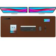 80 X 40 Cm Beige Extended Mouse Pad, Writing Pad, Office Desk Mat, Desktop Protector, Anti-Glare, Anti-Scratch, Waterproof PU Leather + Anti-Slip Velvet Surface, Multiple Sizes & Colors Available, Modern Home Decor Pad, Leather Desk & Coffee Table Pad, Laptop Protector, Washable & Reusable Extra Large Computer Mouse Pad, Easy To Clean Office & Study Supplies Gaming Mouse Pad