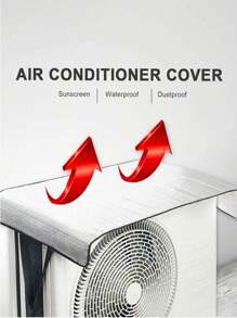 1 pièce Housse double couche pour unité extérieure de climatiseur, protection anti-pluie et anti-soleil, économie d'énergie, protège efficacement l'unité de climatisation contre le vieillissement, sac, organisateur, rangement