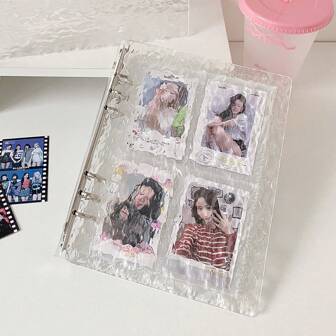 Ins Simple Water Ripples Loose Leaf Album Book Akryl Fyra-rutigt A5 Förvaringsbok Stjärnjakt Tre-tums Liten Kortbok