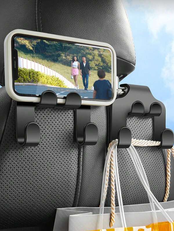 خطاف مسند الرأس العالمي لتخزين السيارة، حامل منظم المقعد الخلفي للسيارة، حامل هاتف محمول للسيارة، اكسسوارات داخلية للسيارة، مناسب للنساء، منظم تخزين للسفر والعطلات، ضروريات موسمية للخريف وعيد الهالوين