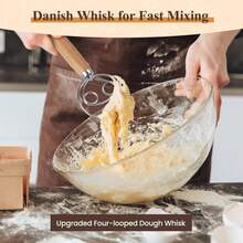 European Style Bread Baking Set, Oval & Round Bread Baskets, Multi-Functional Baking Tool Kit - Multicolor - View 6