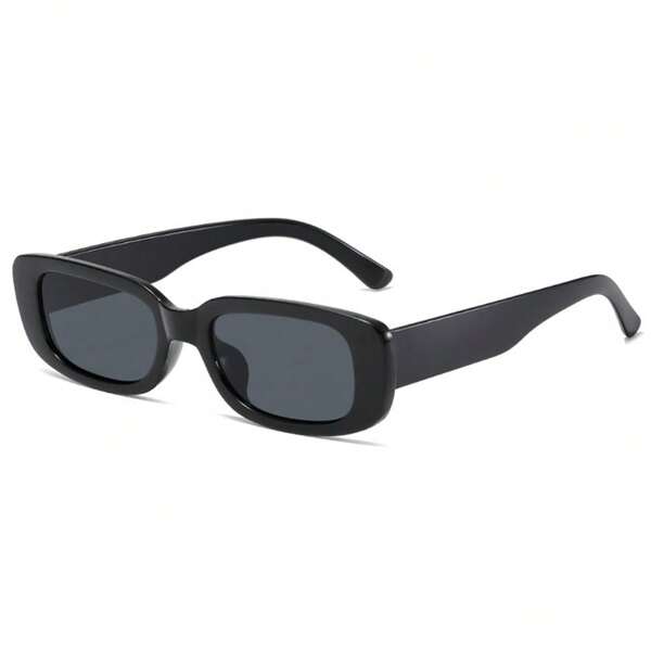 1/2/4Pairs Retro Square Glasses Sets, New Fashion Square For Men And Women With A Sense Of Luxury, Cross-Border Big Face Slimming , Narrow Frame With Polarized Lenses, Classic Black Square Frame Business Casual Gifts Vacay Vacay Vibes