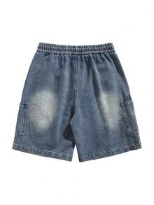 Men's Denim Casual Shorts Comfortable Style Suitable For Casual Wear - Blue - View 4