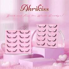Eye Lashes False Eyelashes Faux Mink Fluffy Lashes Wispy Strip Lashes Natural Look Long Winged Foxy Lash Pack 10 Pairs Eyelashes(Flare) - 柔和俯衝 - 查看 4