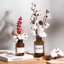 Natural Dried Cotton Stems 8-Pack For Floral Arrangements - 8 - View 11