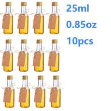 25 Pack, Mini Liquor Bottles,0.83oz 1.7oz 3.3oz Plastic Empty Miniature Bottle With Screw Caps, Small Shot Bottles, Drink Containers Wine Bottles Reusable Empty Spirit Bottle Juice Bottles Alcohol Bottles Sauce Bottles For Weddings Parties, Christmas Day Party Supplies