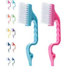 2025-Nw Slick- Winow Tr Claning Brush, 2 P, Blu/Pink Rgonomic Hanl, Built-In Scrapr, Multos, Winow Tr Claning Tools - 藍色/粉紅色 - 查看 1