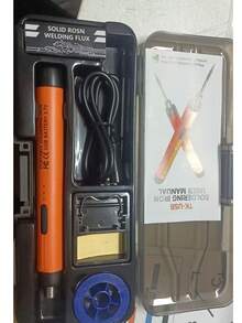 Wireless USB Welding Gun Kit With 3 Temperature Settings, Lithium Battery, Bracket, Storage Box, And Welding Paste - Portable And Wireless, Suitable For Efficient DIY Projects - Coral Orange - View 2