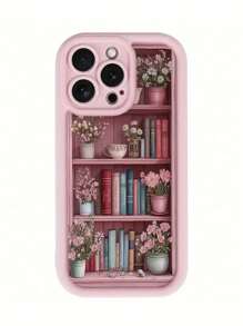 1pc Soft TPU Shockproof Book Design Phone Case Compatible With IPhone 7 Plus/8 Plus/16/16 Plus/16 Pro/16 Pro Max/XR/XS Max/11/11 Pro/11 Pro Max/12/12 Pro/12 Pro Max/13/13 Pro/13 Pro Max/14/14 Pro/14 Plus/14 Pro Max/15/15 Pro/15 Plus/15 Pro Max, Pink, Fashionable/Elegant/Cute/
