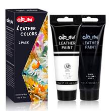 Peinture acrylique pour cuir pour la peinture de chaussures - 12 couleurs de peinture pour cuir pour la décoration de sacs et de portefeuilles, l'entretien des vestes en cuir, les artisanats DIY et la personnalisation de projets en cuir, (75 ml, 2,5 oz), 12 couleurs de peinture acrylique pour cuir, 12 ml (0,4 oz), 18/36 couleurs de peinture acrylique pour cuir, 30 ml (1,01 oz)