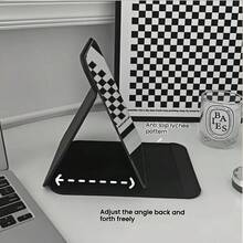 1pc Simple Bathroom Makeup Mirror, Portable Tabletop Vanity Mirror For Office Desk, Home, Adjustable Makeup Mirror, Student Dormitory Vanity Mirror, Home Decor, Bathroom Accessory - View 8