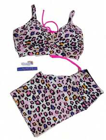 Women's Gym Set With Adjustable Strap Top - Màu hồng gỉ - Xem 1