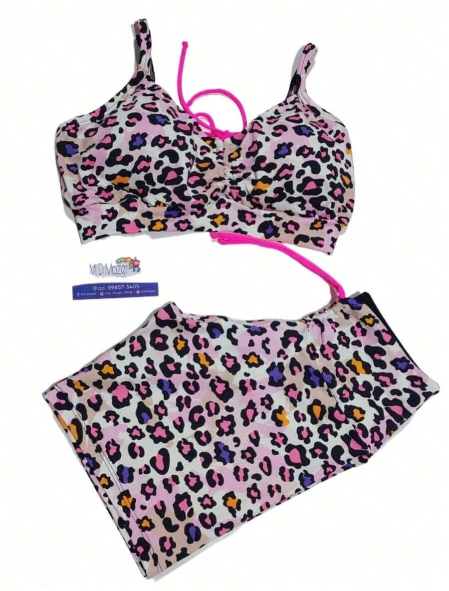 Women's Gym Set With Adjustable Strap Top - Màu hồng gỉ - Xem 1