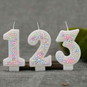 1 件淡彩色球生日蜡烛蛋糕顶部装饰生日礼物蜡烛周年纪念蜡烛配件适合生日庆祝和派对庆祝活动