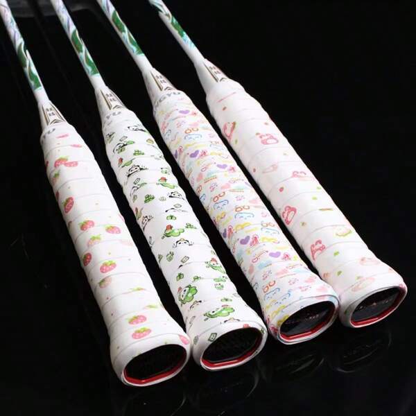 1 قطعة مقبض يد لمضرب الريشة، مناسب لمضارب الريشة والتنس - فائق الامتصاص، مانع للانزلاق، سريع الجفاف، مقاوم للعرق، يوفر الراحة القصوى، مناسب لجميع أنواع المضارب والإكسسوارات (الألوان الموجودة في الصورة سيتم شحنها بشكل عشوائي)