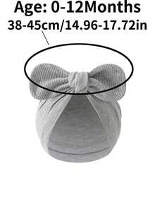 3 件套婴儿帽子手套和脚套套装新生儿帽子柔软婴幼儿结扣无檐小帽适合 0-12 个月男婴女婴