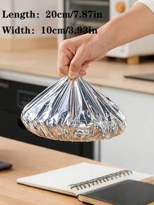 铝箔食品盖，可拉伸隔热盖，用于保持食物新鲜，密封剩余容器、锅碗瓢盆，耐热餐桌保温铝箔盖 - 彩色 - 查看 11