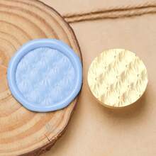 1 Pc, Cute Texture Series Wax Stamp Head, Removable Wax Stamp Head For Footprints/Grids/Leaves, Suitable For Envelope Letter/Invitation Letter/Party/DIY Craft Stamp Decoration/Gift Decoration/Various Holiday Gifts,For School Supplies,Back To School