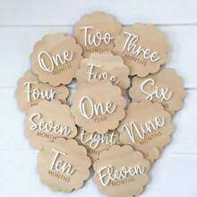 1 件定制“Hello World”木制出生通知，摄影道具，木制出生通知，采用天然木质材料制成，可用作学校用品，返校