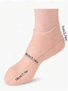 1pair Of Silicone Protective Foot Covers, Soft Breathable Silicone Women's Socks, Reusable Socks To Reduce Foot Pressure, Silicone Protectors To Prevent Dry Feet