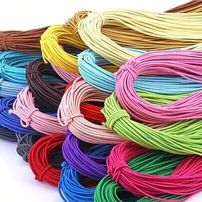 5yards/Lot 1.5mm Strong Round Elastic Ribbon Sewing Elastic Band Fiat Rubber Band For Waist Band Stretch Rope DIY Mask Lanyard