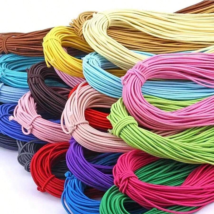 5yards/Lot 1.5mm Strong Round Elastic Ribbon Sewing Elastic Band Fiat Rubber Band For Waist Band Stretch Rope DIY Mask Lanyard