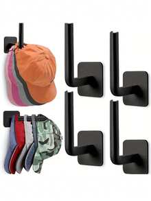 1/2/3个装L型免钻粘钩厨房浴室收纳粘钩免钻不留痕自粘式壁挂厨房阳台浴室宿舍收纳牢固不伤墙面实用挂钩 - 黑色 - 查看 12