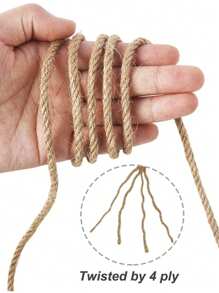 Corde de jute naturelle pour chats, ficelle, corde pour chats, corde de sisal pour arbre à chat - ficelle rustique et solide pour faire des griffoirs DIY pour chats, de l'artisanat, de la décoration intérieure, de l'emballage et de la suspension - jouet pour chat durable et de haute qualité et fournitures d'artisanat, ficelle de jardin, emballage et décoration d'intérieur, accessoires pour chats