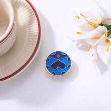 1pc-Blue Ladybug Brooch,Jo Jo's Anime Jo Jo's Magical Adventure Joruno' Brooch,Insect Pin,Inspiration Badge Insect,Gift
