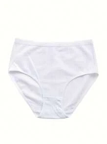 [8 piezas de calzoncillos de talle alto] 8 piezas de calzoncillos sencillos de talle alto, ropa interior cómoda, transpirable y con estiramiento, lencería y ropa interior para mujeres