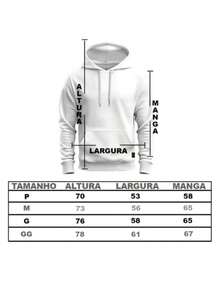 Moletom Estampado Blusa de Frio Streetwear Bússula Canguru Flanelado Unissex - Branco - Visão 4
