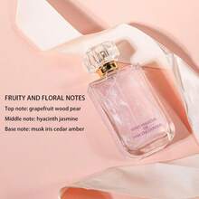 1.7oz Pink Floral Fruity Woody Hibiscus Perfume For Women | Long-Lasting Fresh Breeze Scent | Elegant Glass Bottle | Summer Daily Wear & Romantic Date Night Fragrance Gift Perfumes Women Perfum - 粉色 - 查看 4