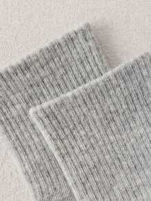 5 pares de calcetines de media caña de algodón fino y malla transpirable para niños, gris puro, adecuados para niños y niñas, verano - Gris - Ver 2