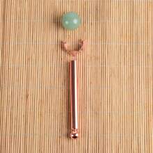 Natural Stone Care Massage Roller Stainless Steel Wand Care Eye Massager Interchangeable Roller