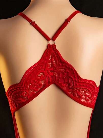 Verleidelijke Lingerie, Open Crotch Hollowed Out Bodysuit, Going view 3