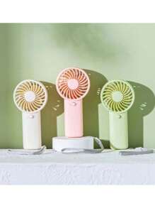 3 pièces/2 pièces/1 pièce Ventilateur mini portable à une vitesse de ventilation avec cordon, pour l'été et l'extérieur, les sports, les voyages, la cuisine, la chambre, l'école, le bureau. Cadeau de fête (piles non incluses)