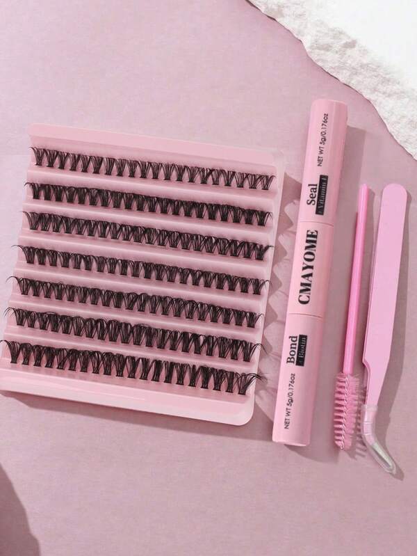 Natural Soft Curl 140 Single Eyelashes Extend 10-14mm, Mixed With 0.07mm C Ultra-Light 10-Row 140 Waterproof Mink Hair Single Bundle 3D Natural Appearance False Eyelashes Suitable For Thin And Light Waterproof Mink Fiber Single Bundle 3D Effect False Eyelashes