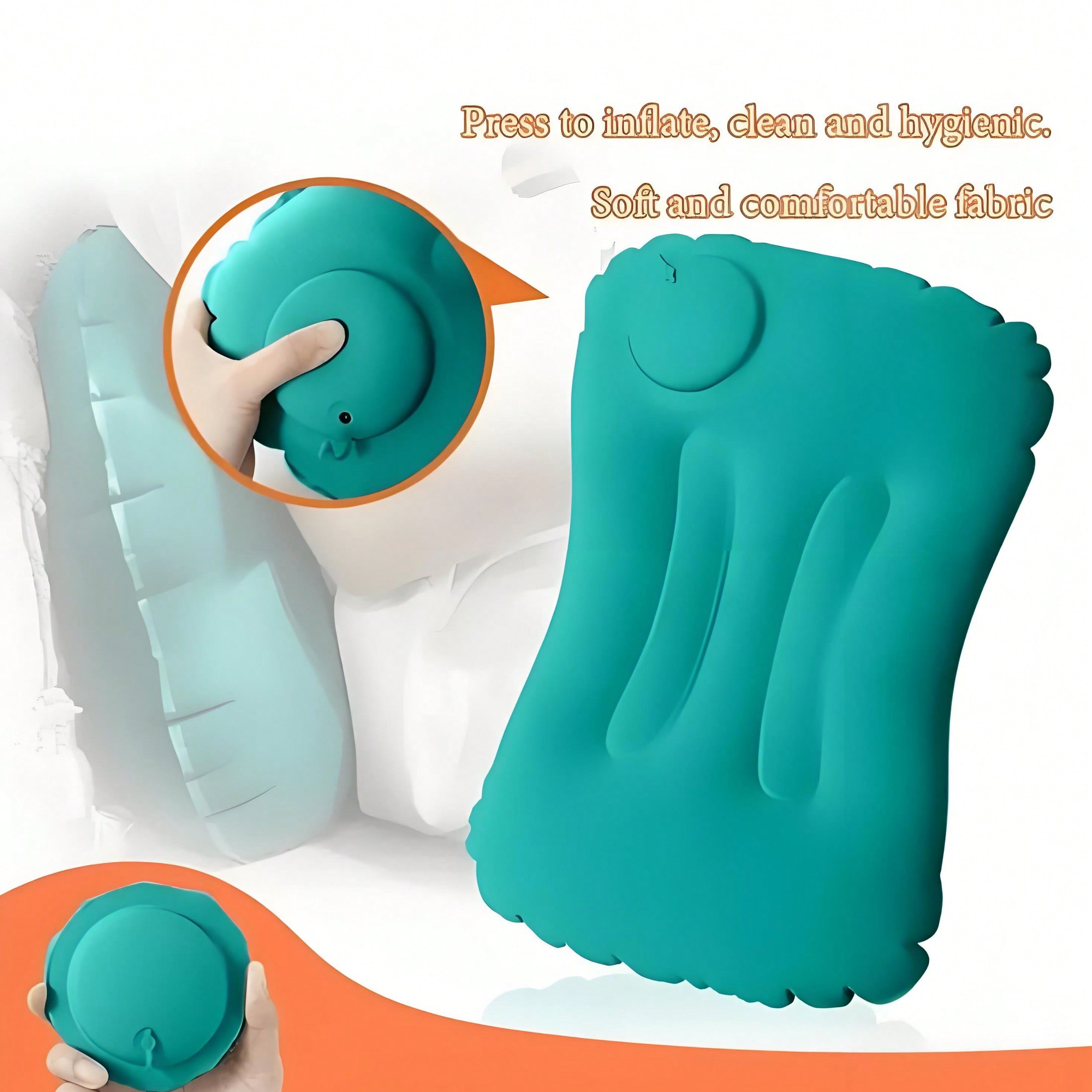 Ultra-Lightweight Inflatable Pillow - Minimalist Design Multi-Functional Portable Travel Pillow, Quick-Clip Design, Handwash, Suitable For Camping, Hiking And Other Outdoor Activities, Comfortable In All Seasons, Lime Green, Outdoor Accessory | Compact Design, Lightweight Pillow, Can Be Used As Inflatable Beach Mat And Camping Pillow, Coral Fleece Fabric, Travel, Travel Essential, Camping