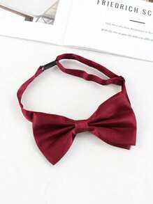 1 Stück Unifarben Business-Fliege mit verstellbarem Clip-Kragen-Accessoire für Hochzeitspartys oder Trauzeugen. ABSCHLUSSFEIER-SAISON, BÜHNENAUFFÜHRUNG, SCHWARZE SATINFLIEGE (GROSSE GRÖSSE 12*6,5CM)