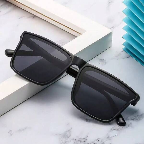 1pc Fashionable Large Frame Fashion Glasses, Flattering For Vacation
