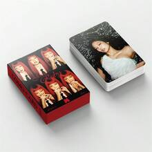 Cartas coleccionables premium de Black Pink | Edición limitada OT4 | Condición de menta con fecha límite | Mercancía KPOP rara Edición de gira mundial Cartas coleccionables KPOP Mercancía 124 piezas de cartas láser (incluidas 64 pegatinas) Cartas LOMO - Multicolor - Ver 6