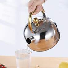Juego de 12 piezas de utensilios de cocina de acero inoxidable con mangos dorados, adecuado para el juego de combinación de cocción de fondo plano para la cocina - Plateado - Ver 7