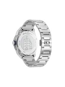 Salvatore Ferragamo SLX GMT Quartz Watch For Men Watches Business Casual Wrist Watch Grey Dial Men's Watch with Luminescent Hands ,Gift For Him - 灰色 - 查看 4