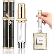 Travel Perfume Bottle Refillable, 5ML Travel Size Perfume Atomizer, Leather Pocket Perfume Dispenser,Travel Cologne Sprayer For Men And Women Black - Nhiều màu - Xem 1