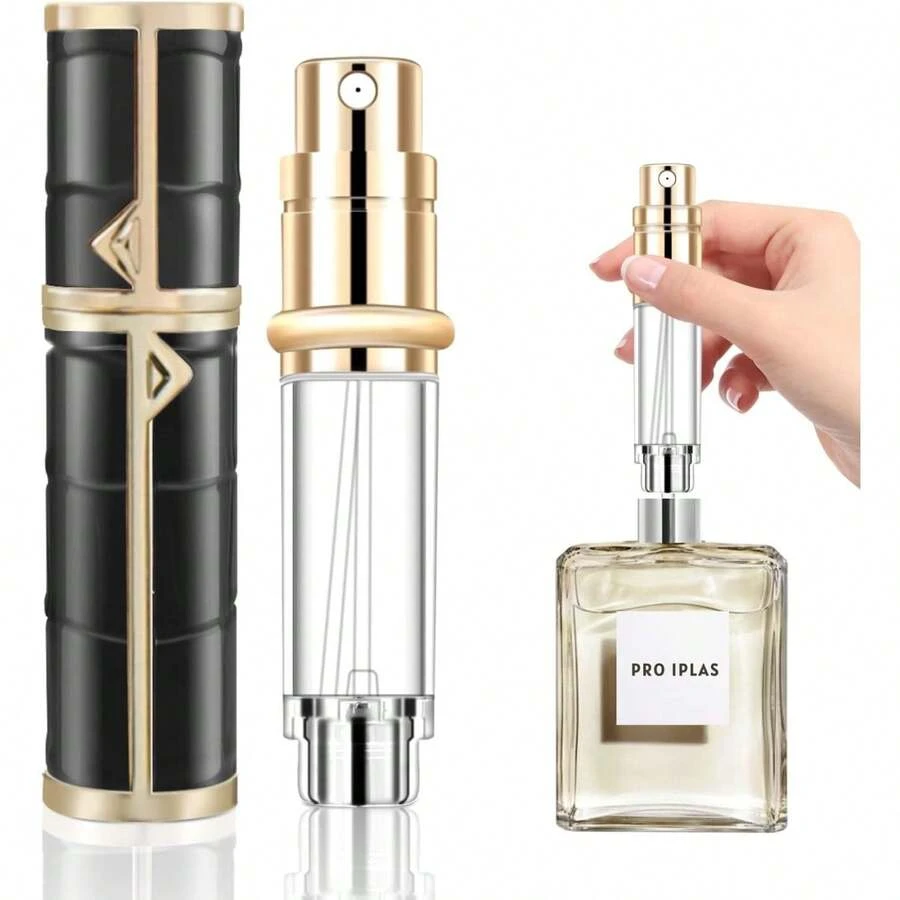 Travel Perfume Bottle Refillable, 5ML Travel Size Perfume Atomizer, Leather Pocket Perfume Dispenser,Travel Cologne Sprayer For Men And Women Black - Nhiều màu - Xem 1