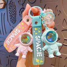 Car Keychain - Enfeite de luminária de pôr do sol de astronauta - rosa - Ver 3
