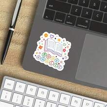 3-Inch "Bookaholic" Sticker - Whimsical Book - Themed Vinyl Sticker With Colorful Floral & Book Illustration For Laptops, Notebooks, Water Bottles, Reading Nooks, And Book Lover Spaces | Great For Bibliophiles, Bookworms, Literary Enthusiasts, And Cute Decor Fans | Perfect For Showcasing Book Fandom, Adding Playful Flair, And Celebrating Reading Magic | Charming Sticker For Book - Related Adventures, Cozy Reading Vibes, And Whimsical Decor