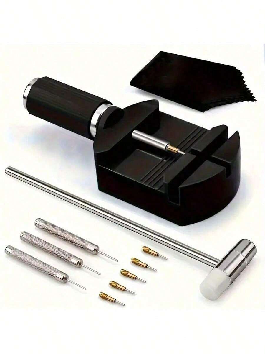 11pcs/Set Black Watch Band Repair Tool Kit - Black - View 1